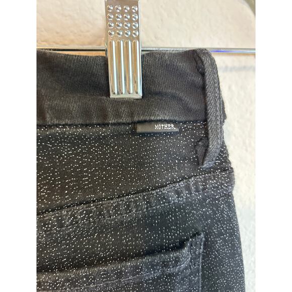 Mother | Black/White Speckled High Waisted Looker Pant | 25 - Picture 11 of 17